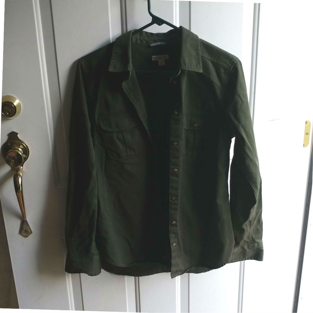 Olive Green Button Down Shirt